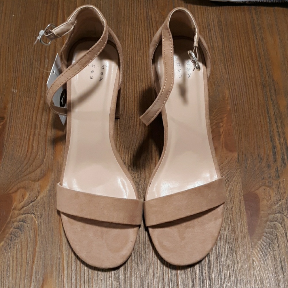 A.n.d eawy open toe heels